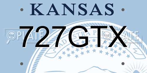 727GTX Kansas License Plate