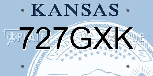 727GXK Kansas License Plate
