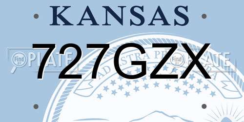 727GZX Kansas License Plate