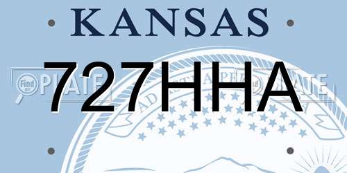 727HHA Kansas License Plate
