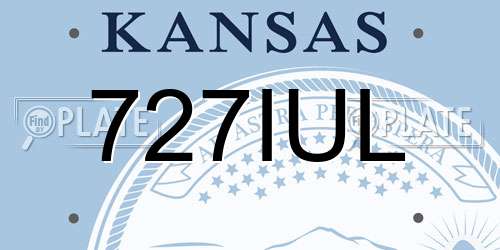 727IUL Kansas License Plate