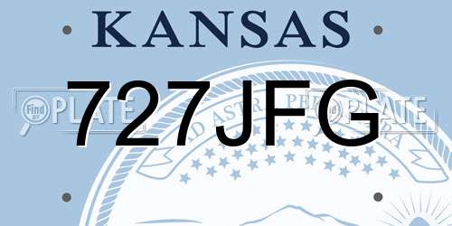 727JFG Kansas License Plate