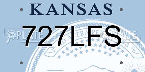 727LFS Kansas License Plate