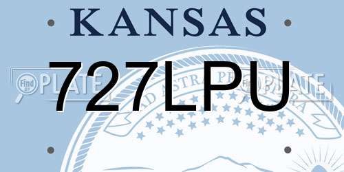 727LPU Kansas License Plate