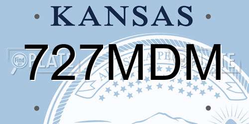727MDM Kansas License Plate