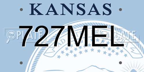 727MEL Kansas License Plate