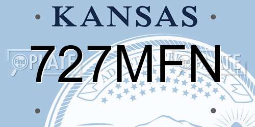 727MFN Kansas License Plate