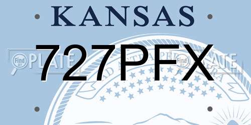727PFX Kansas License Plate