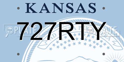 727RTY Kansas License Plate