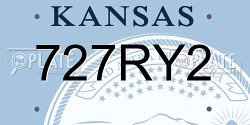727RY2 Kansas License Plate