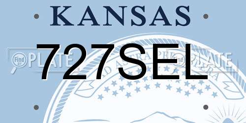 727SEL Kansas License Plate