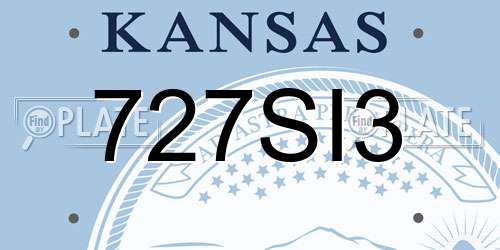 727SI3 Kansas License Plate