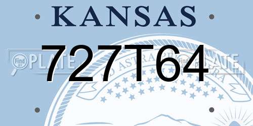 727T64 Kansas License Plate