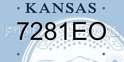 7281EO Kansas License Plate
