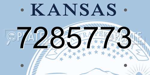 7285773 Kansas License Plate