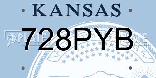 728PYB Kansas License Plate