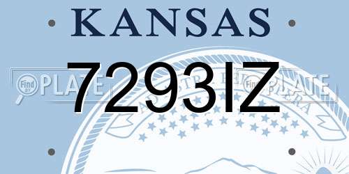 7293IZ Kansas License Plate