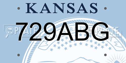 729ABG Kansas License Plate