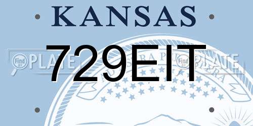 729EIT Kansas License Plate