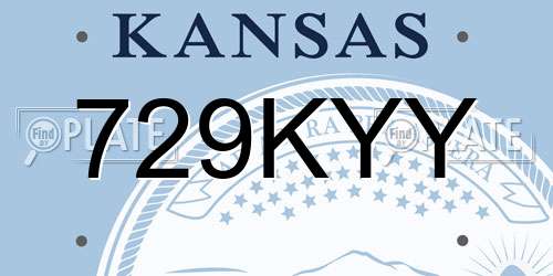 729KYY Kansas License Plate