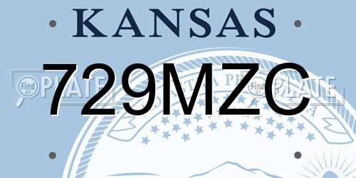 729MZC Kansas License Plate