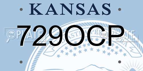 729OCP Kansas License Plate