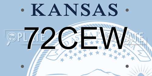 72CEW Kansas License Plate
