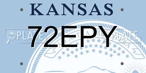 72EPY Kansas License Plate