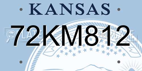 72KM812 Kansas License Plate