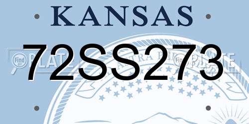 72SS273 Kansas License Plate