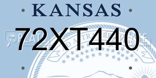 72XT440 Kansas License Plate