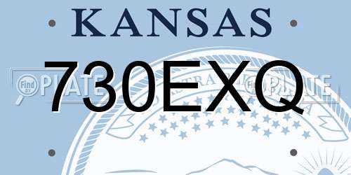 730EXQ Kansas License Plate