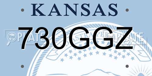 730GGZ Kansas License Plate