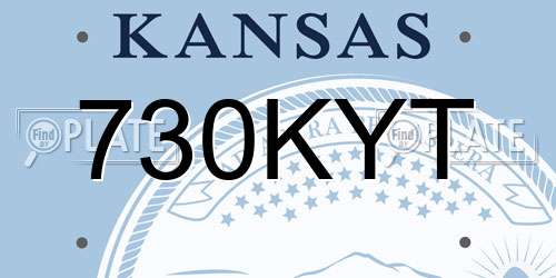 730KYT Kansas License Plate