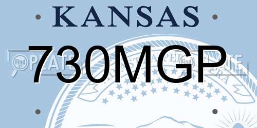 730MGP Kansas License Plate