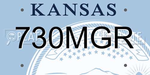 730MGR Kansas License Plate
