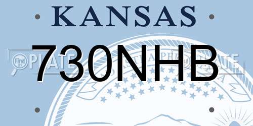 730NHB Kansas License Plate