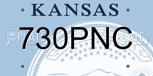 730PNC Kansas License Plate