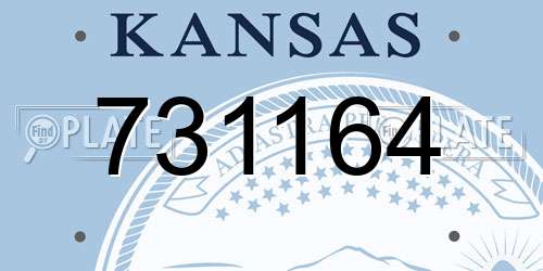 731164 Kansas License Plate