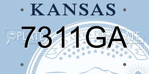 7311GA Kansas License Plate