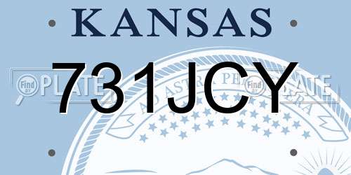 731JCY Kansas License Plate