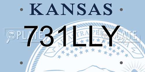731LLY Kansas License Plate