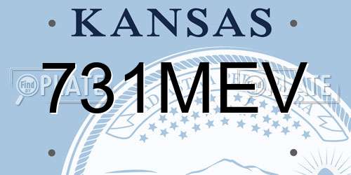 731MEV Kansas License Plate