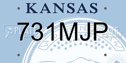 731MJP Kansas License Plate
