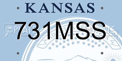 731MSS Kansas License Plate