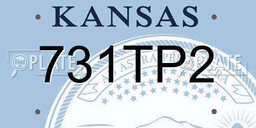 731TP2 Kansas License Plate