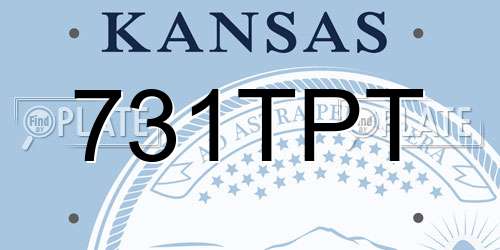 731TPT Kansas License Plate