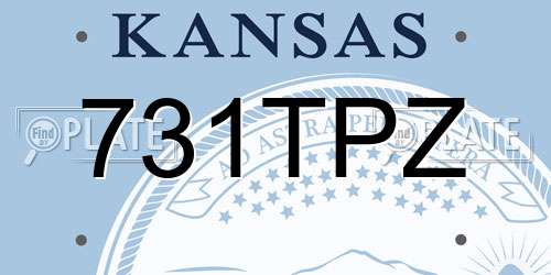 731TPZ Kansas License Plate