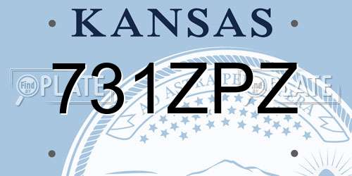 731ZPZ Kansas License Plate