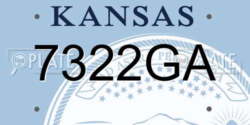 7322GA Kansas License Plate